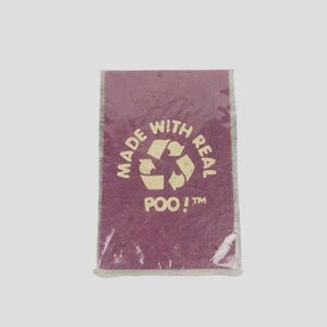 Elephant Poo Paper Notebook.  Made with real Poo! 8.5" x 4.5" Purple Thailand